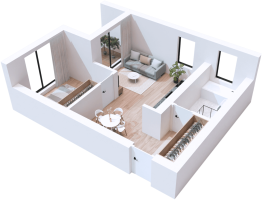 Parduodamas butas Ukmergės g., Eiguliai, Kauno m., Kauno m. sav., 42.73 m² ploto 2 kambariai 10