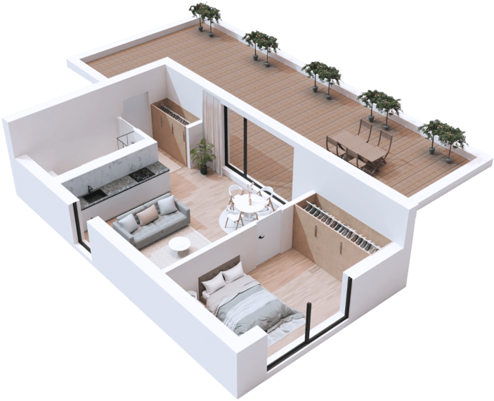 Parduodamas butas Ukmergės g., Eiguliai, Kauno m., Kauno m. sav., 49.57 m² ploto 2 kambariai 3