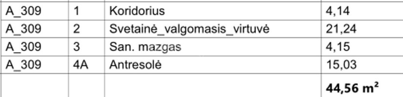 Parduodamas butas K. Vanagėlio g., Senamiestis, Vilniaus m., Vilniaus m. sav., 44.56 m2 ploto, 2 kambariai 7