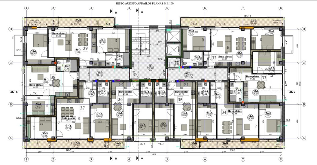 Parduodamas butas Pievų Tako g., Centras, Klaipėdos m., Klaipėdos m. sav., 44.32 m2 ploto, 2 kambariai 9