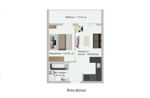 Nuomojamas butas Grigalaukio g., Pašilaičiai, Vilniaus m., Vilniaus m. sav., 32.15 m2 ploto, 2 kambariai 7