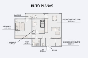 Parduodamas butas Gabijos g., Pašilaičiai, Vilniaus m., Vilniaus m. sav., 50.46 m2 ploto, 3 kambariai 18