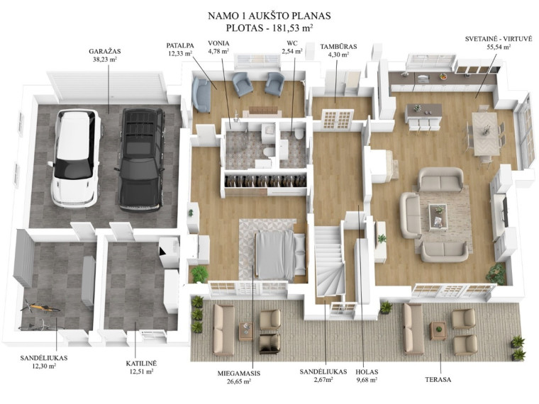Parduodamas namas Vakarinė g., Širvintų m., Širvintų r. sav., 293.79 m2 ploto, 2 aukštai 31
