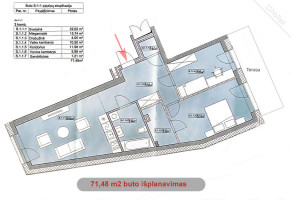 Parduodamas butas Aukštaičių g., Užupis, Vilniaus m., Vilniaus m. sav., 71 m2 ploto, 3 kambariai 19