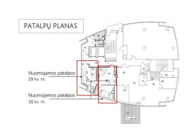 Nuomojamos administracinės patalpos Lvivo g., Šnipiškės, Vilniaus m., Vilniaus m. sav., 50 m2 ploto 2
