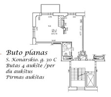 Parduodamas butas S. Konarskio g., Naujamiestis, Vilniaus m., Vilniaus m. sav., 89.18 m2 ploto, 3 kambariai 5