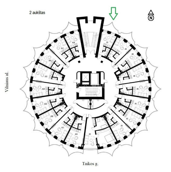 Parduodamas butas Taikos g., Druskininkų m., Druskininkų sav., 13.92 m2 ploto, 1 kambariai 16
