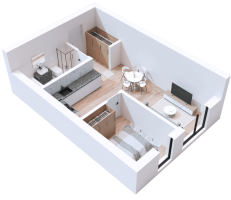 Parduodamas butas Ukmergės g., Eiguliai, Kauno m., Kauno m. sav., 38.89 m² ploto 2 kambariai 5
