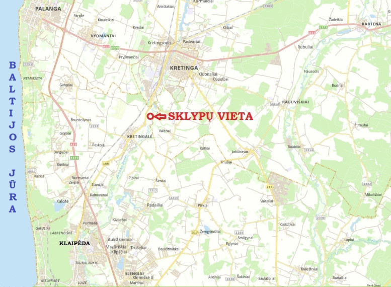 Parduodamas žemės ūkio paskirties sklypas Šlikių k., Klaipėdos r. sav., 128 a ploto 4