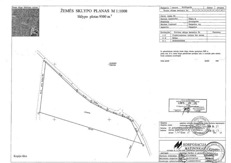 Parduodamas žemės ūkio paskirties sklypas Šlikių k., Klaipėdos r. sav., 128 a ploto 6