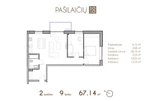 Parduodamas butas Tarandės g. , Pašilaičiai, Vilniaus m., Vilniaus m. sav., 67.14 m2 ploto, 3 kambariai 11