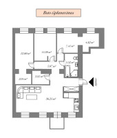 Parduodamas butas Šermukšnių g., Senamiestis, Vilniaus m., Vilniaus m. sav., 89.01 m2 ploto, 4 kambariai 28