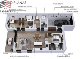 Parduodamas namas Užudvarionių k., Vilniaus r. sav., 125 m2 ploto, 1 aukštai 26