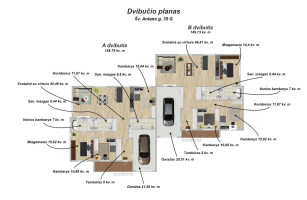 Parduodamas namas Vilniaus r. sav., Didžiasalio k., Šv. Antano g., 148.79 m2 ploto, 1 aukštai 26