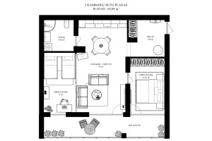 Parduodamas butas Miško g., Neringos m., Neringos sav., 65.09 m2 ploto, 3 kambariai 14