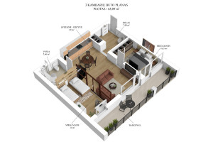 Parduodamas butas Miško g., Neringos m., Neringos sav., 65.09 m2 ploto, 3 kambariai 15