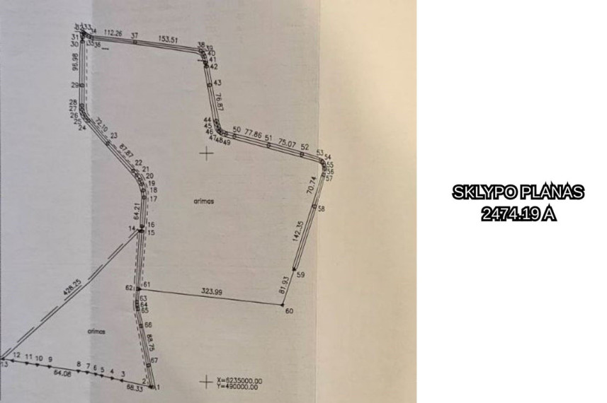Parduodamas  sklypas Nociūnų k., Joniškio r. sav., 2474.19 a ploto 3