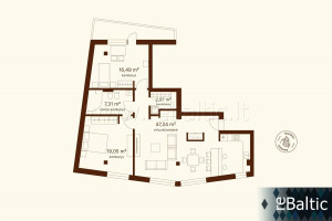 Parduodamas butas Žalgirio g., Šnipiškės, Vilniaus m., Vilniaus m. sav., 93.06 m2 ploto, 3 kambariai 31