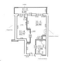 Nuomojamas butas Bajorų kel., Bajorai, Vilniaus m., Vilniaus m. sav., 45.75 m2 ploto, 2 kambariai 21