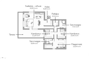 Parduodamas namas Kazio Bizausko g., Pavilnys, Vilniaus m., Vilniaus m. sav., 118 m2 ploto, 1 aukštai 15