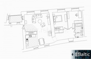 Nuomojamas butas Šv. Ignoto g., Senamiestis, Vilniaus m., Vilniaus m. sav., 95 m2 ploto, 3 kambariai 17