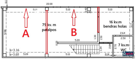 Nuomojamos administracinės, gamybinės, kitos paskirties, maitinimo, sandėliavimo patalpos Prašiškių g., Didžioji Riešė, Vilniaus m., Vilniaus m. sav., 90 m2 ploto 10