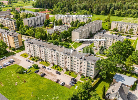Parduodamas butas Daugėlių g., Kuršėnų m., Šiaulių r. sav., 50.12 m2 ploto, 2 kambariai