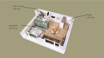 Parduodamas butas Sėlių g., Žvėrynas, Vilniaus m., Vilniaus m. sav., 37.94 m² ploto 1 kambarys 14