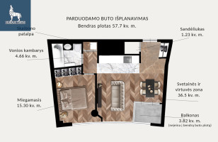 Parduodamas butas Konstitucijos pr., Šnipiškės, Vilniaus m., Vilniaus m. sav., 57.7 m2 ploto, 2 kambariai 27