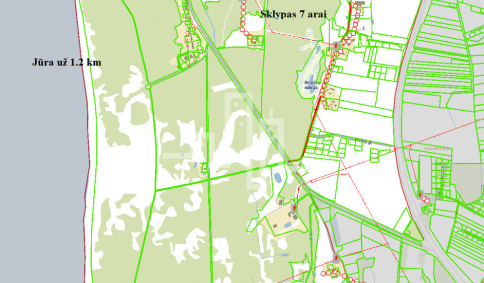 Parduodamas sklypas Anaičių g., Palangoje, 9 a ploto 1