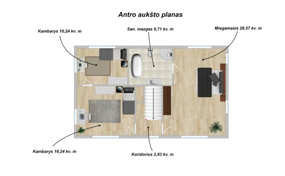 Parduodamas namas Tujų g., Kaišiadorių m., Kaišiadorių r. sav., 171.06 m2 ploto, 2 aukštai 32