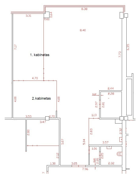 Nuomojamos administracinės patalpos Ukmergės g., Fabijoniškės, Vilniaus m., Vilniaus m. sav., 169.64 m2 ploto 12