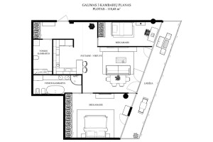 Parduodamas butas Konstitucijos pr., Šnipiškės, Vilniaus m., Vilniaus m. sav., 118.68 m2 ploto, 3 kambariai 9