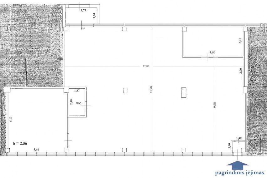 Parduodamos administracinės, paslaugų, prekybos patalpos Pramonės g., Pabaliai, Šiaulių m., Šiaulių m. sav., 255 m2 ploto 14