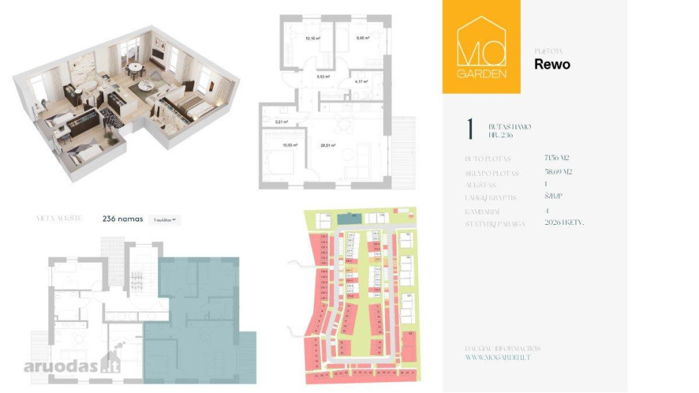 Parduodamas butas Mozūriškių g., Justiniškės, Vilniaus m., Vilniaus m. sav., 71.56 m² ploto 4 kambariai 5