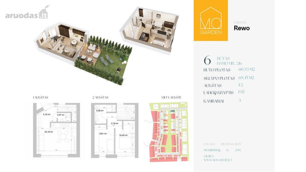 Parduodamas butas Mozūriškių g., Justiniškės, Vilniaus m., Vilniaus m. sav., 60.33 m² ploto 3 kambariai 5