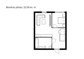 Parduodamas butas Burbiškių g., Burbiškės, Vilniaus m., Vilniaus m. sav., 32 m2 ploto, 2 kambariai 19