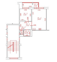 Parduodamas butas Justiniškių g., Justiniškės, Vilniaus m., Vilniaus m. sav., 39.7 m² ploto 2 kambariai 13