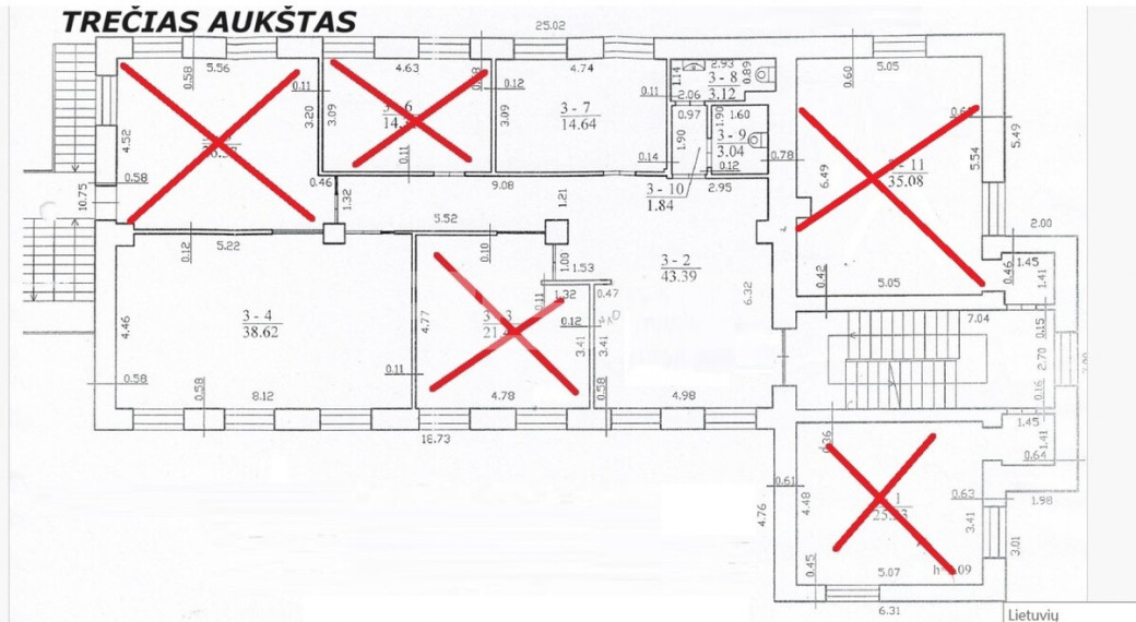 Nuomojamos administracinės patalpos Gamybos g., Gubernija, Šiaulių m., Šiaulių m. sav., 38.62 m2 ploto 2