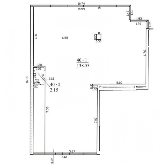 Nuomojamos administracinės, paslaugų, prekybos patalpos Trinapolio g. , Baltupiai, Vilniaus m., Vilniaus m. sav., 140.69 m2 ploto 11