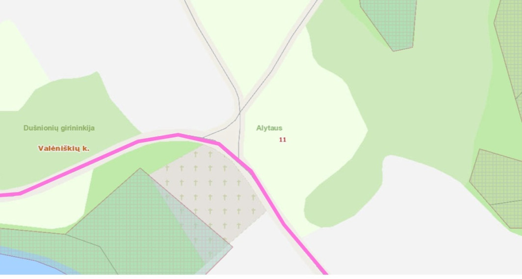 Parduodamas  sklypas Naujakurių g., Valėniškių k., Alytaus r. sav., 30.79 a ploto 11