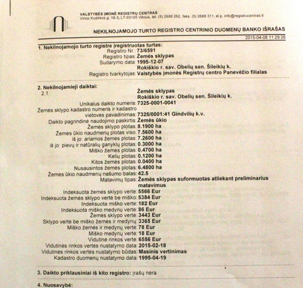 Parduodamas sklypas Šileikių k., Rokiškio r. sav., 819 a ploto 2