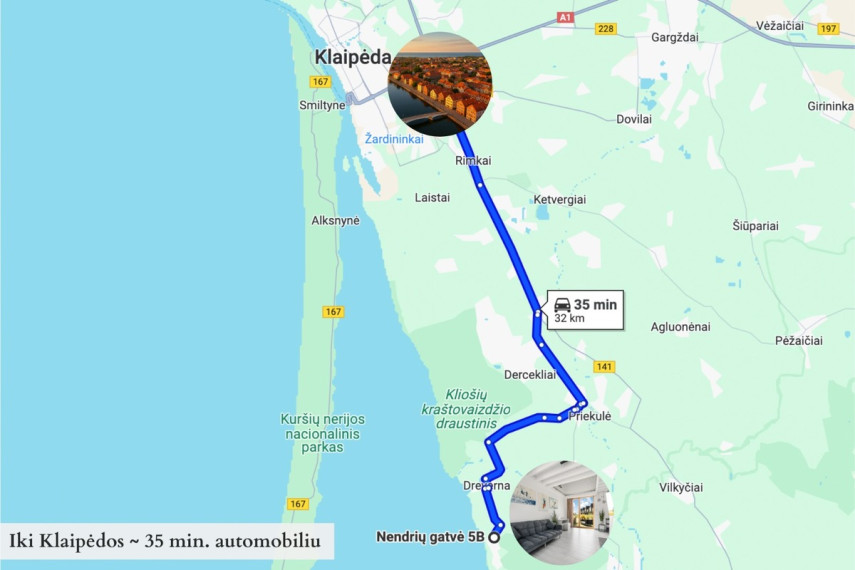 Parduodamas butas Nendrių g., Svencelės k., Klaipėdos r. sav., 37.24 m2 ploto, 2 kambariai 24