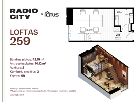 Parduodamas butas Žemaičių g., Žaliakalnis, Kauno m., Kauno m. sav., 42.15 m² ploto 2 kambariai 2