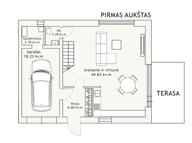 Parduodamas namas Daugų g., Rasos, Vilniaus m., Vilniaus m. sav., 144.69 m2 ploto, 2 aukštai 33
