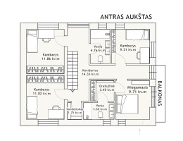 Parduodamas namas Daugų g., Rasos, Vilniaus m., Vilniaus m. sav., 144.69 m2 ploto, 2 aukštai 34