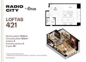 Parduodamas butas Žemaičių g., Žaliakalnis, Kauno m., Kauno m. sav., 74.23 m² ploto 3 kambariai 2