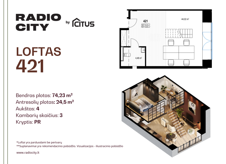 Parduodamas butas Žemaičių g., Žaliakalnis, Kauno m., Kauno m. sav., 74.23 m² ploto 3 kambariai 2