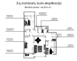 Parduodamas butas Šviesos g., Grigiškės, Vilniaus m., Vilniaus m. sav., 66.52 m2 ploto, 3 kambariai 29