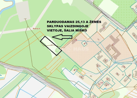 Parduodamas namų valdos paskirties sklypas Gervėnų g. , Bubių k., Šiaulių r. sav., 25.13 a ploto